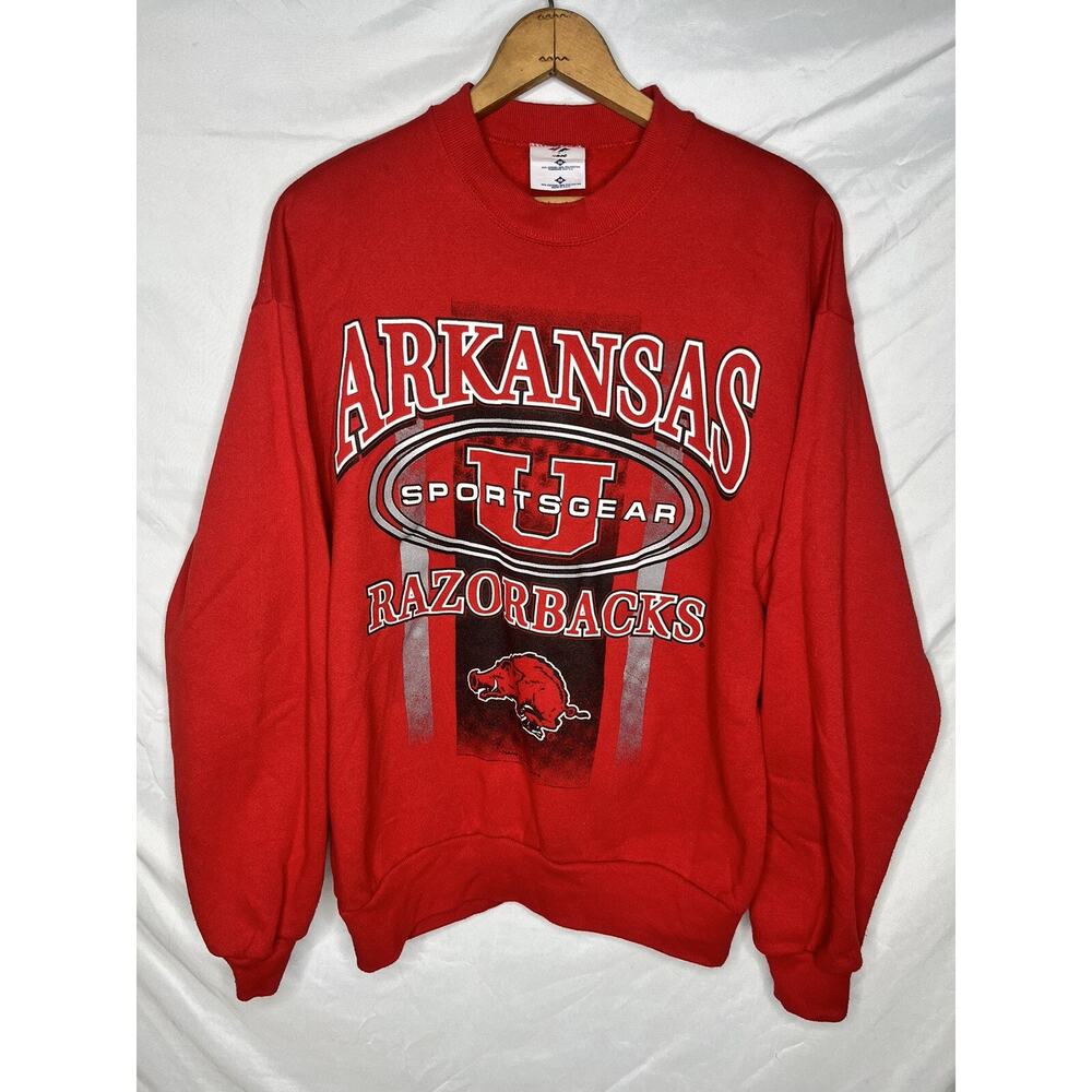 Arkansas Razorbacks Sweatshirt Pullover Size M Jerzees USA Made Vintage